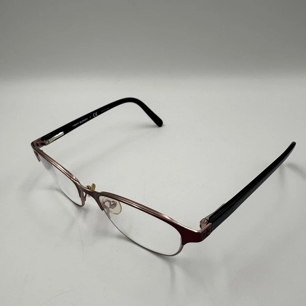 Tory Burch TY1015 346 Burgundy‎ Semi Rimless Eyeglasses Frames 51-16-135 Logo