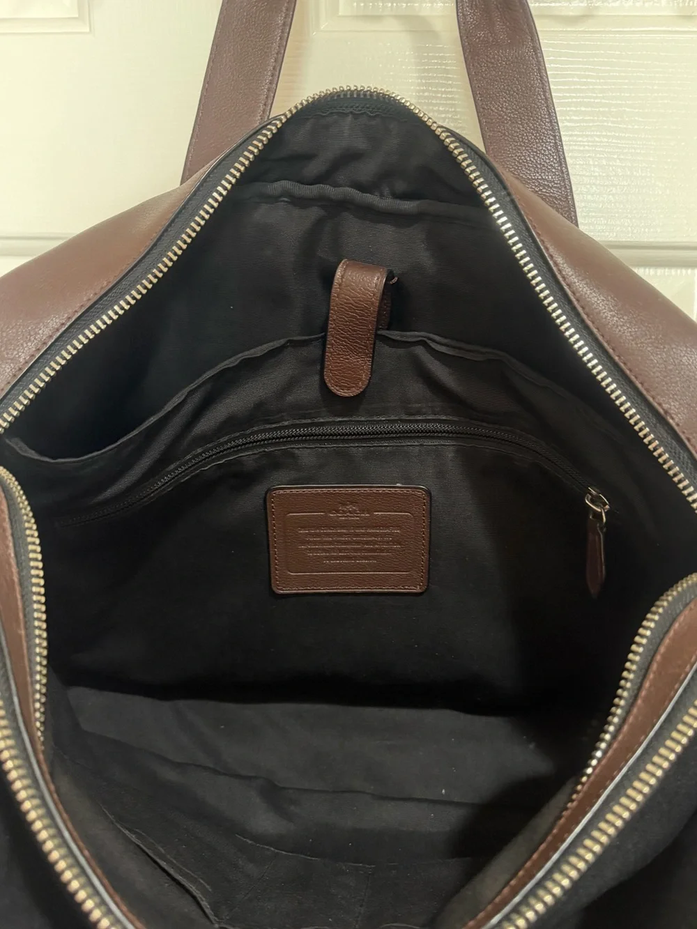 Coach briefcase dark