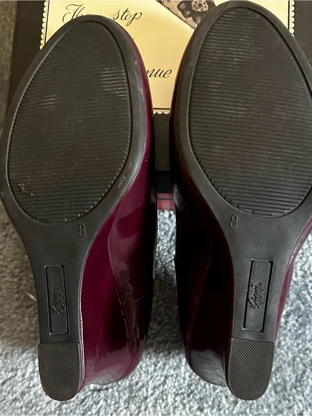 FIONI Clothing patent burgundy