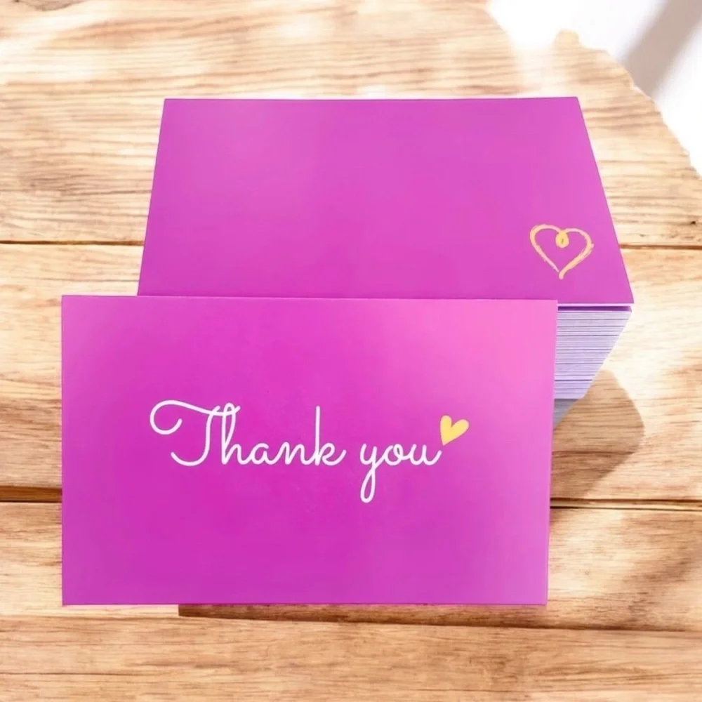 20 Thank You Cards (2x3.5in)