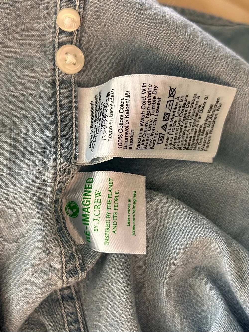 J. Crew chambray wash