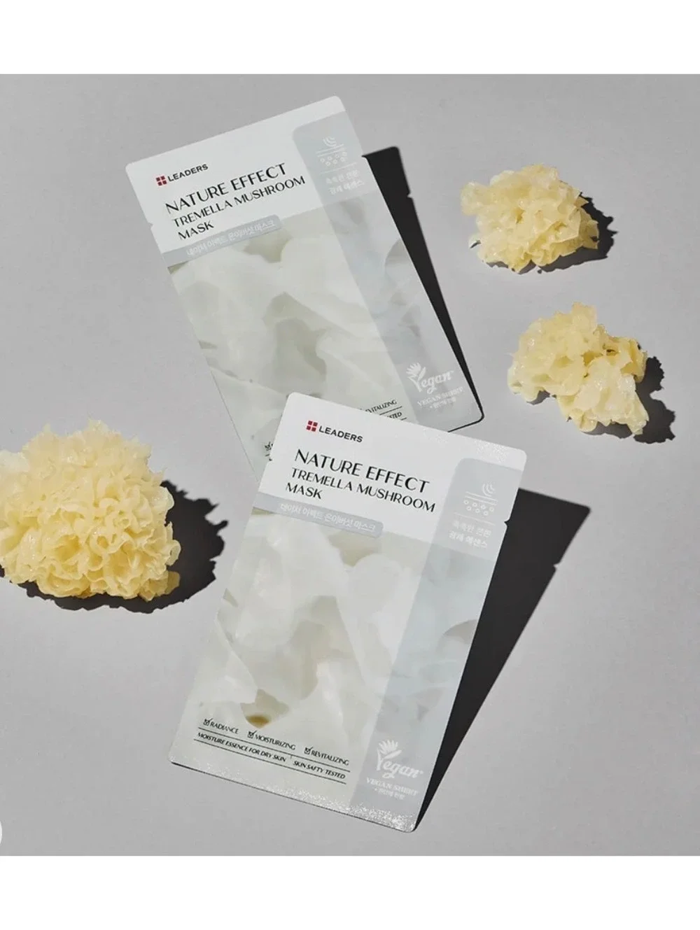 10 Pack of Masks Leaders Tremella Mushroom Mask - Moisturizing  Vegan Sheet Mask