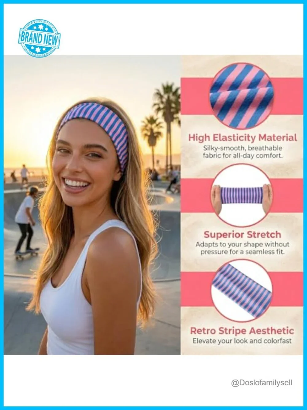 6 Pack Stretchy Non Slip Wide Headbands for Women