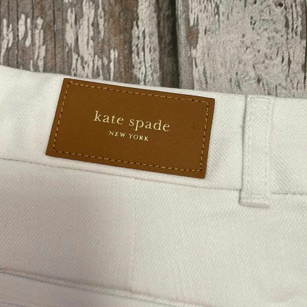 NWOT Kate Spade White Capri White Crisp Denim