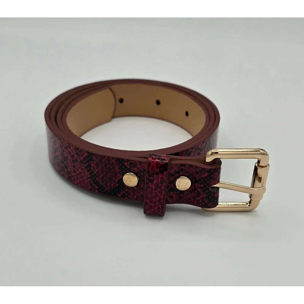 N/A snakeskin embossed