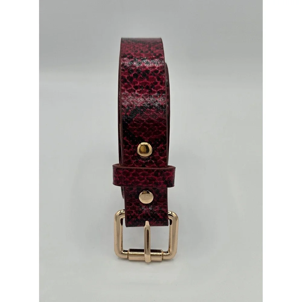 N/A snakeskin embossed