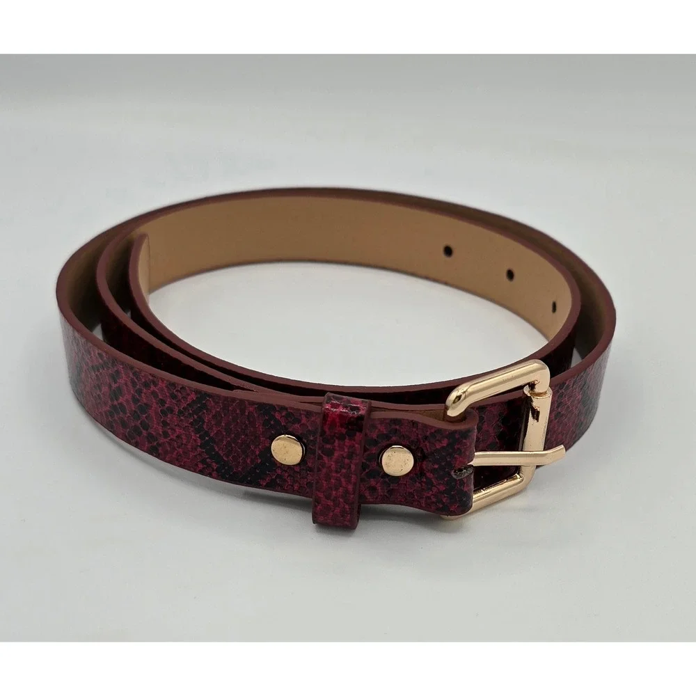 N/A snakeskin embossed