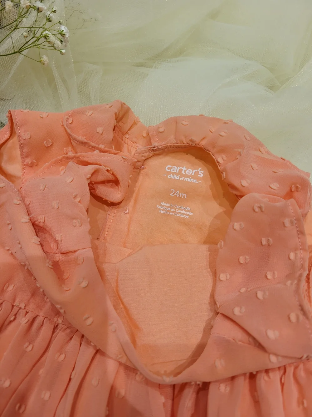 Carters peach dress