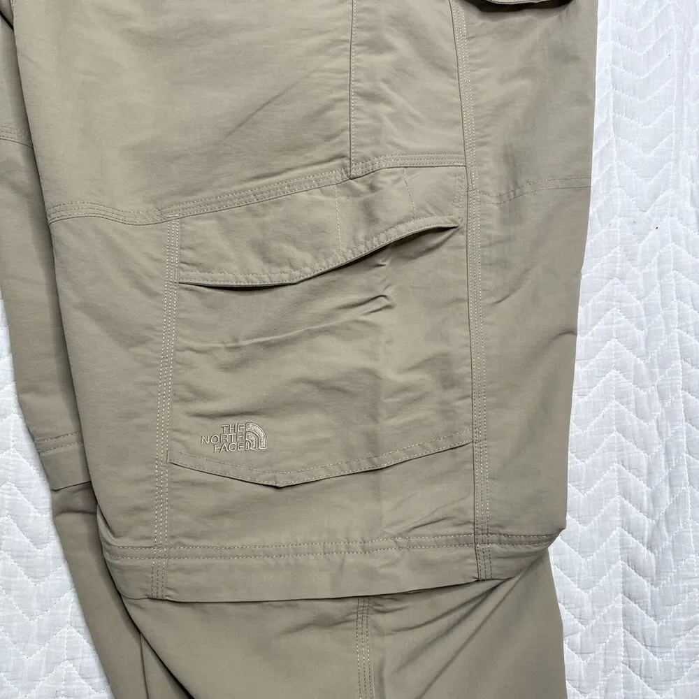 North Face Mens XL Paramount‎ Trail Convertible Pants Hiking Tan Khaki !