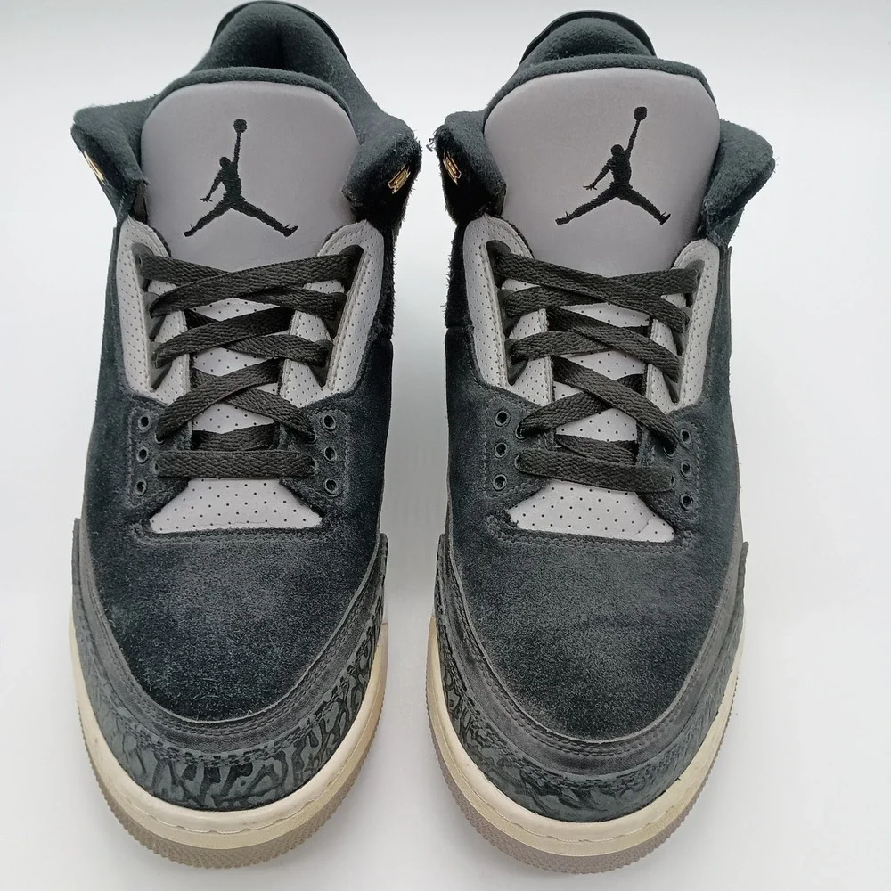 Air Jordan 3 Retro Tinker Black Cement Mens 12 Black‎ Gray Gold Sneakers