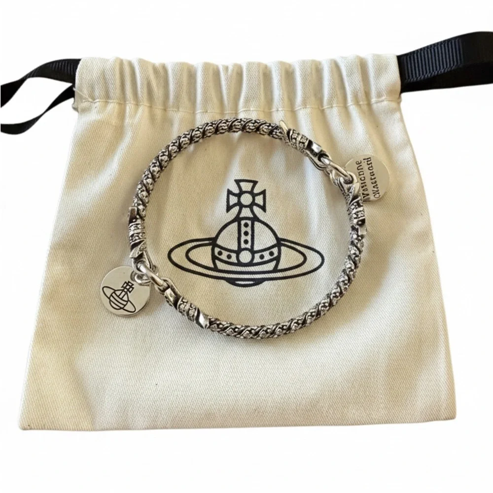 Vivienne Westwood Silver Bangle with Dust Bag