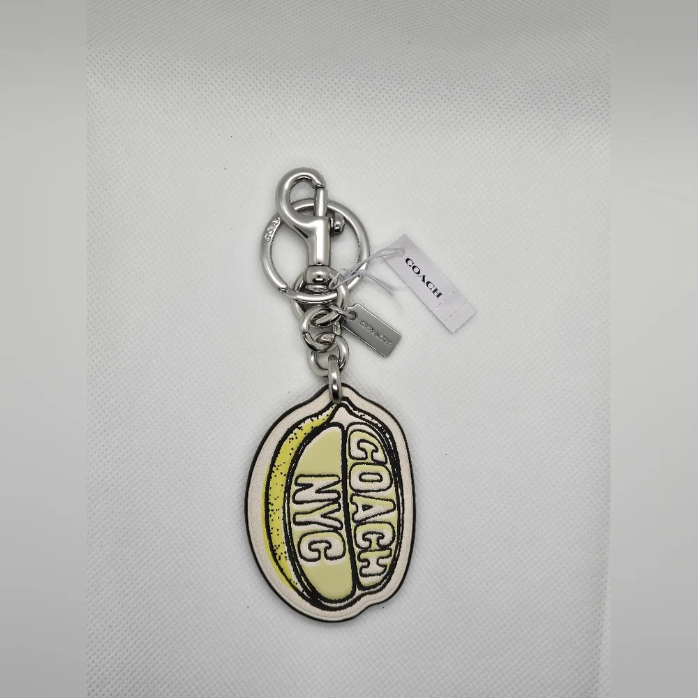 COACH Yellow NYC Keychain Charm
