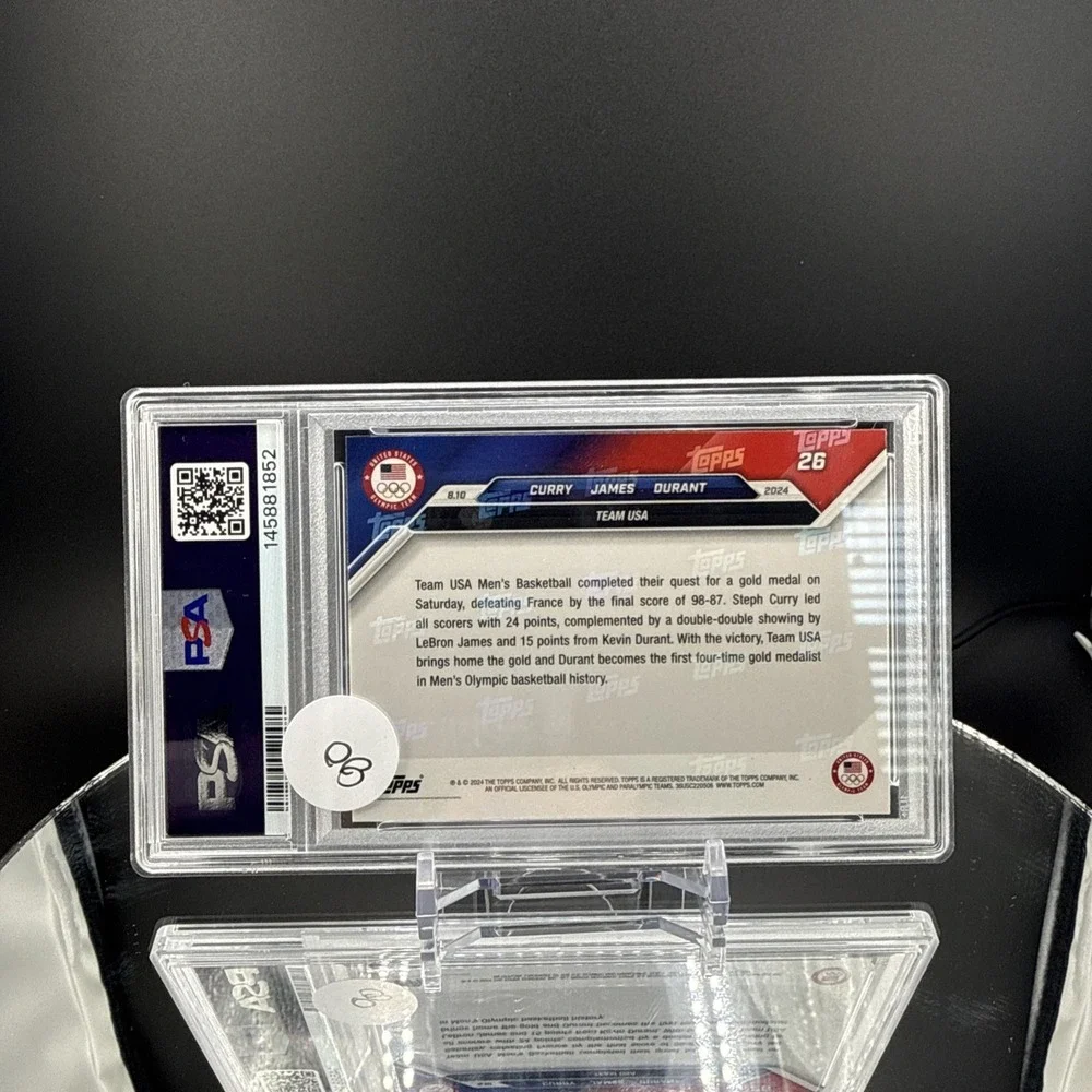 Curry/LeBron/Durant 2024 Topps Now Olympics‎ #26 Team USA PSA 9 Mint