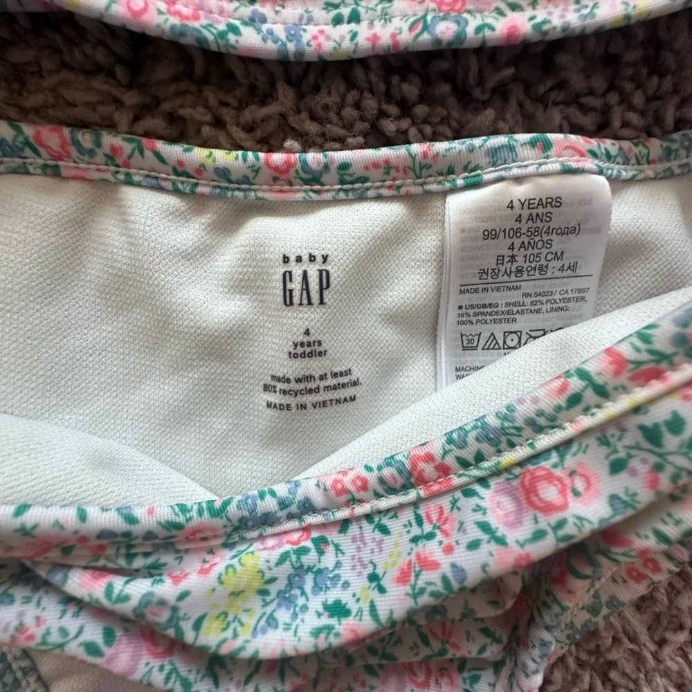 Preloved GAP Floral Bathing Suit Cover Set - Pink and Green