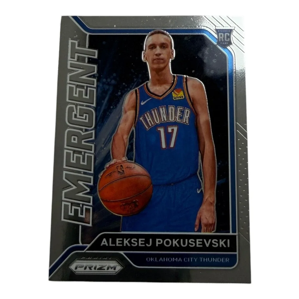 2020-21 Panini Prizm Aleksej Pokusevski Emergent Silver Prizm Rookie Card RC #12