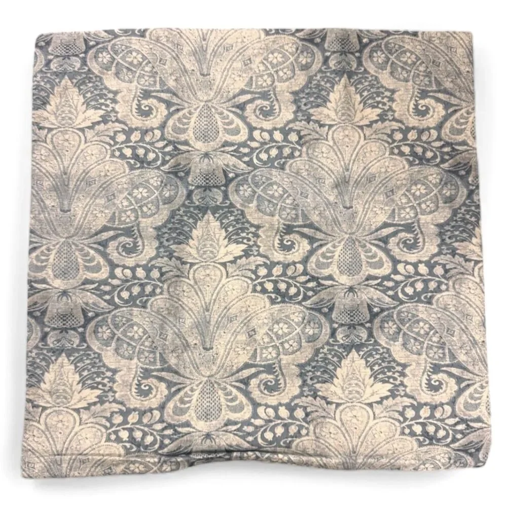Pottery Barn Janelle Damask Printed Linen Cotton Blend 20