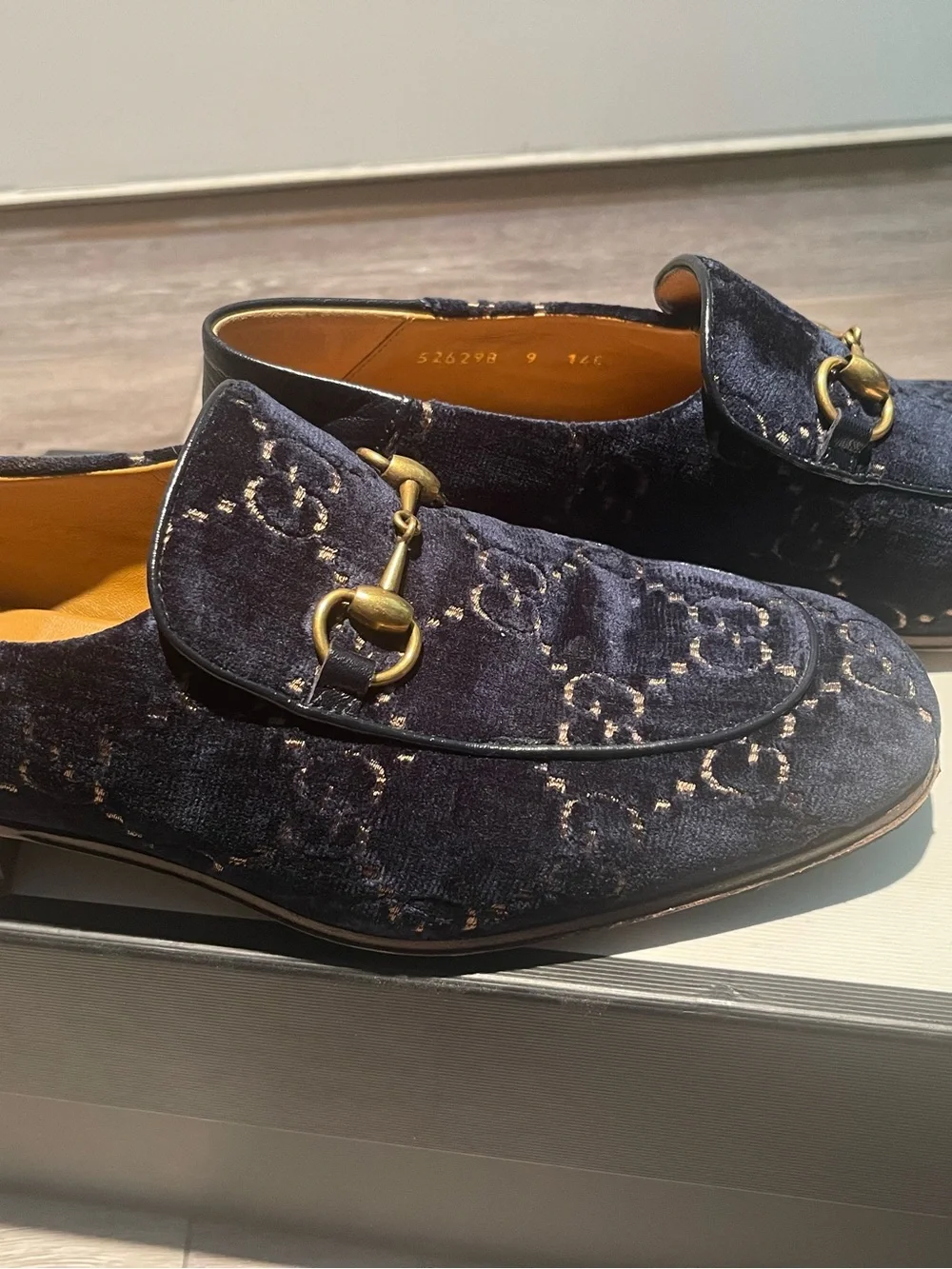 Gucci navy velvet