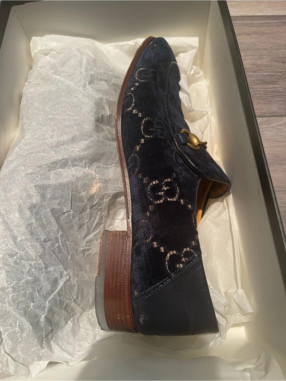 Gucci navy velvet