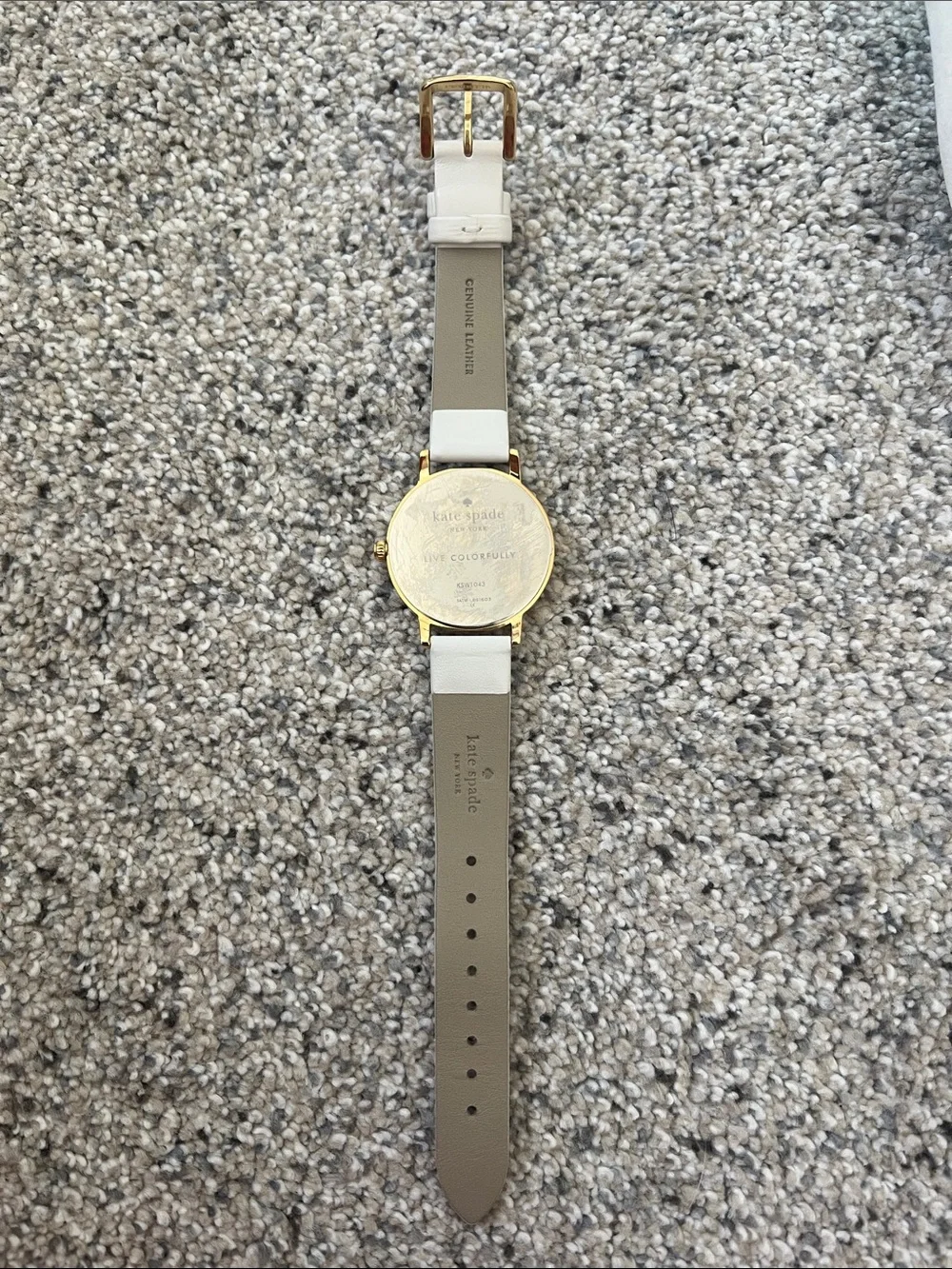 kate spade Cream Strap Gold-Tone Watch with Bird Accent Dial