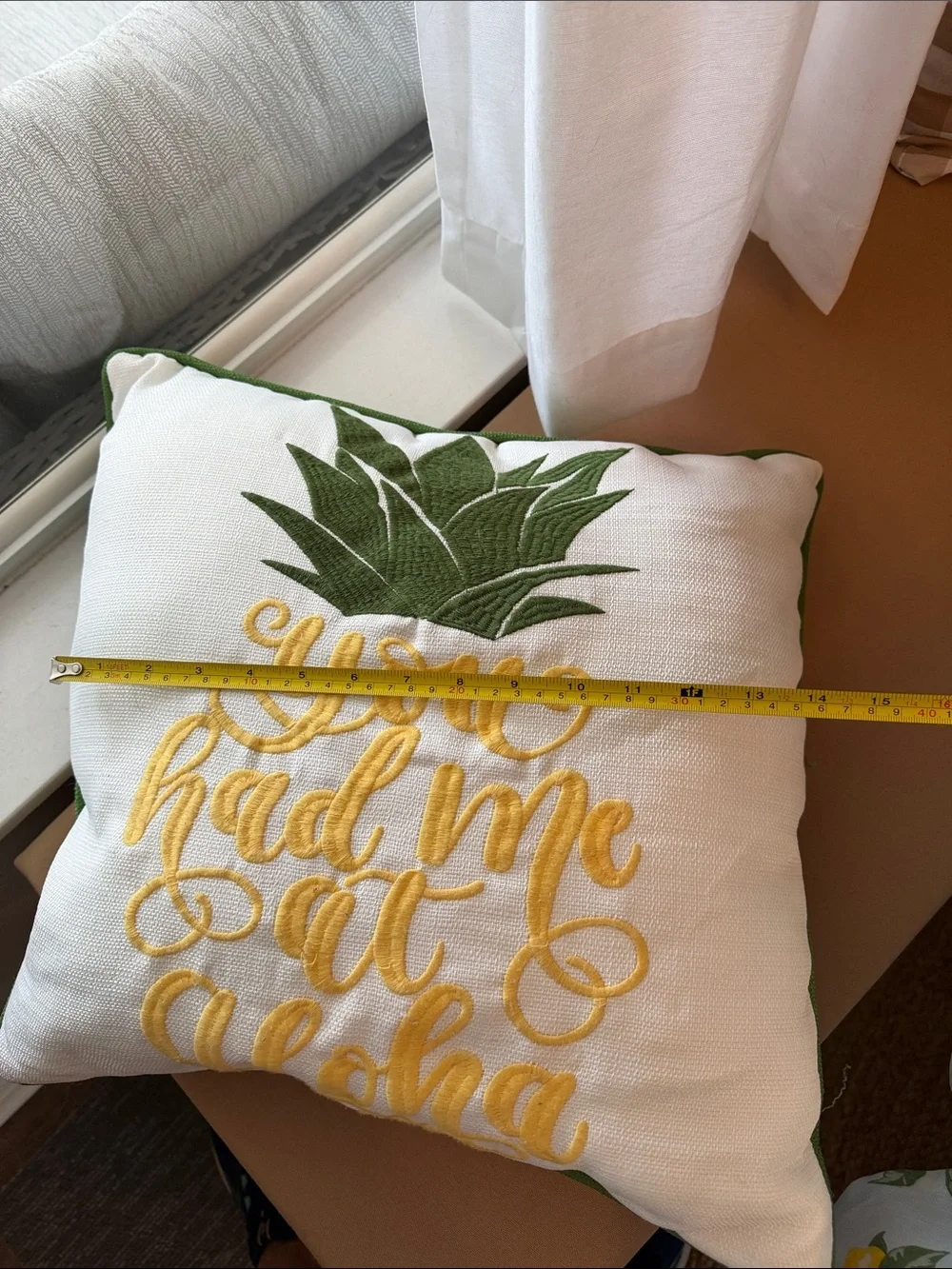 Bright Green Square Accent Pillow