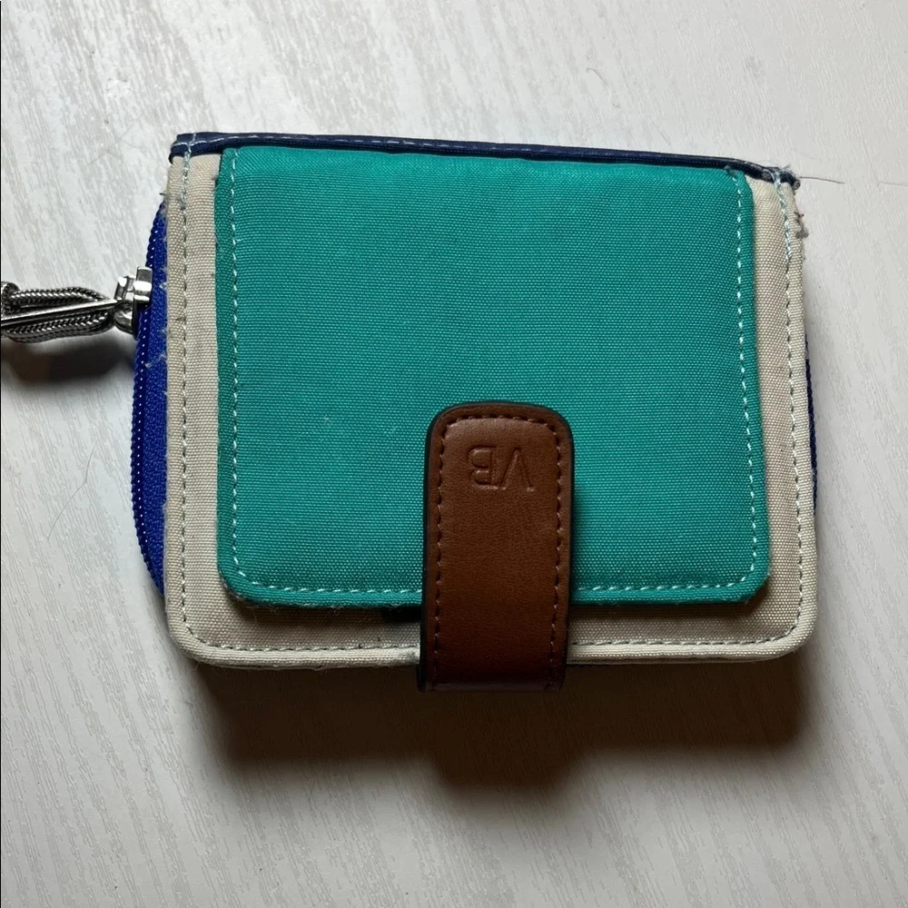 Vera Bradley Teal and Brown Wallet d04