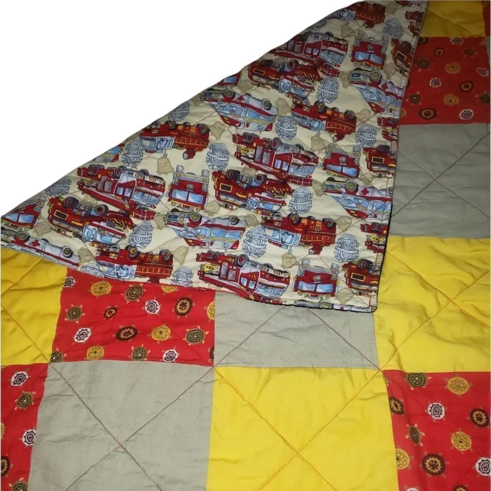 Love Thy Baby Fireman Paramedic Crib handmade Quilt