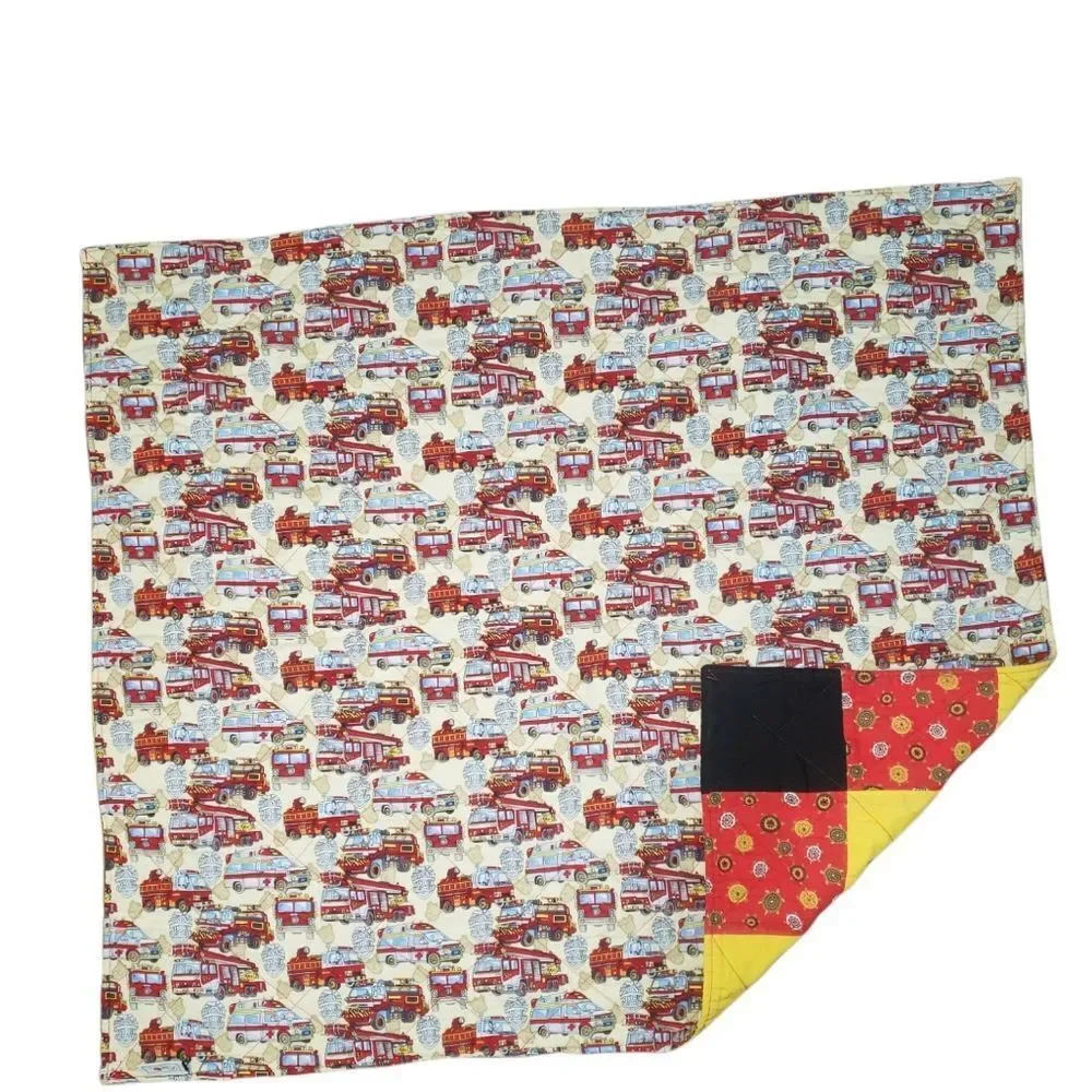 Love Thy Baby Fireman Paramedic Crib handmade Quilt