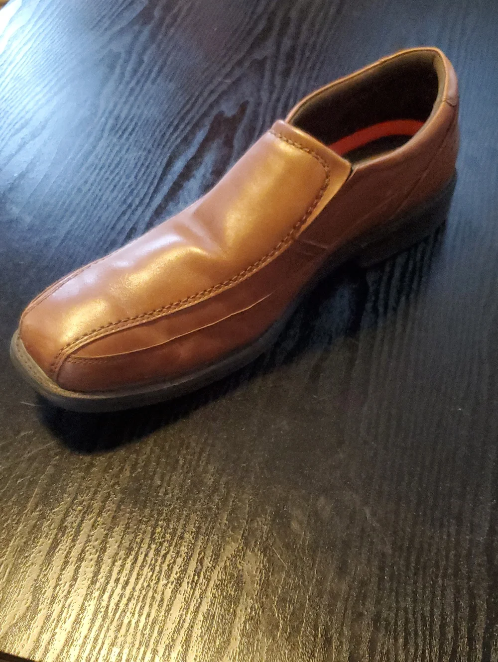 Rockport Men's Tan-Brown Leather Slip-On Loafer
