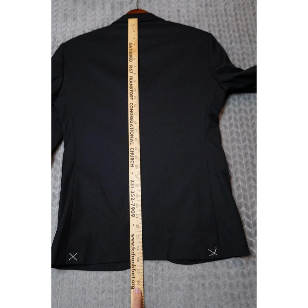 Pronto Uomo Platinum Mens Blazer Size 35S Short Black Wool Blend Jacket Coat NWT