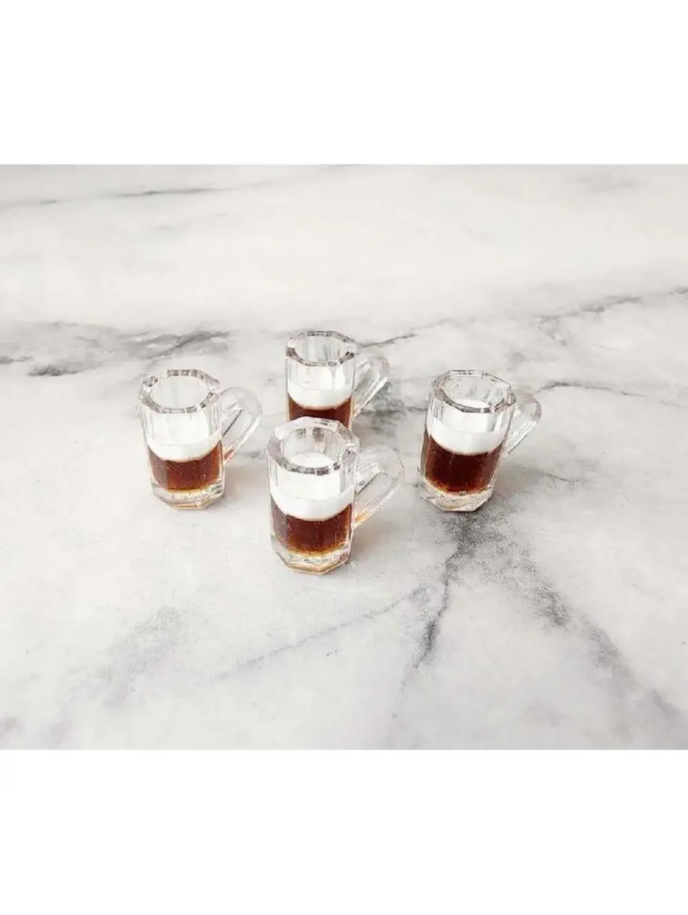 Dollhouse Drinks Miniature Beer Mugs Dark Set
