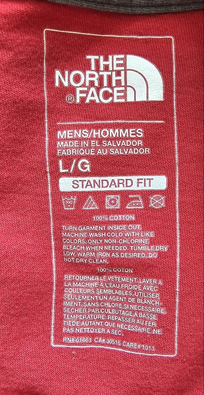 The North Face bright red