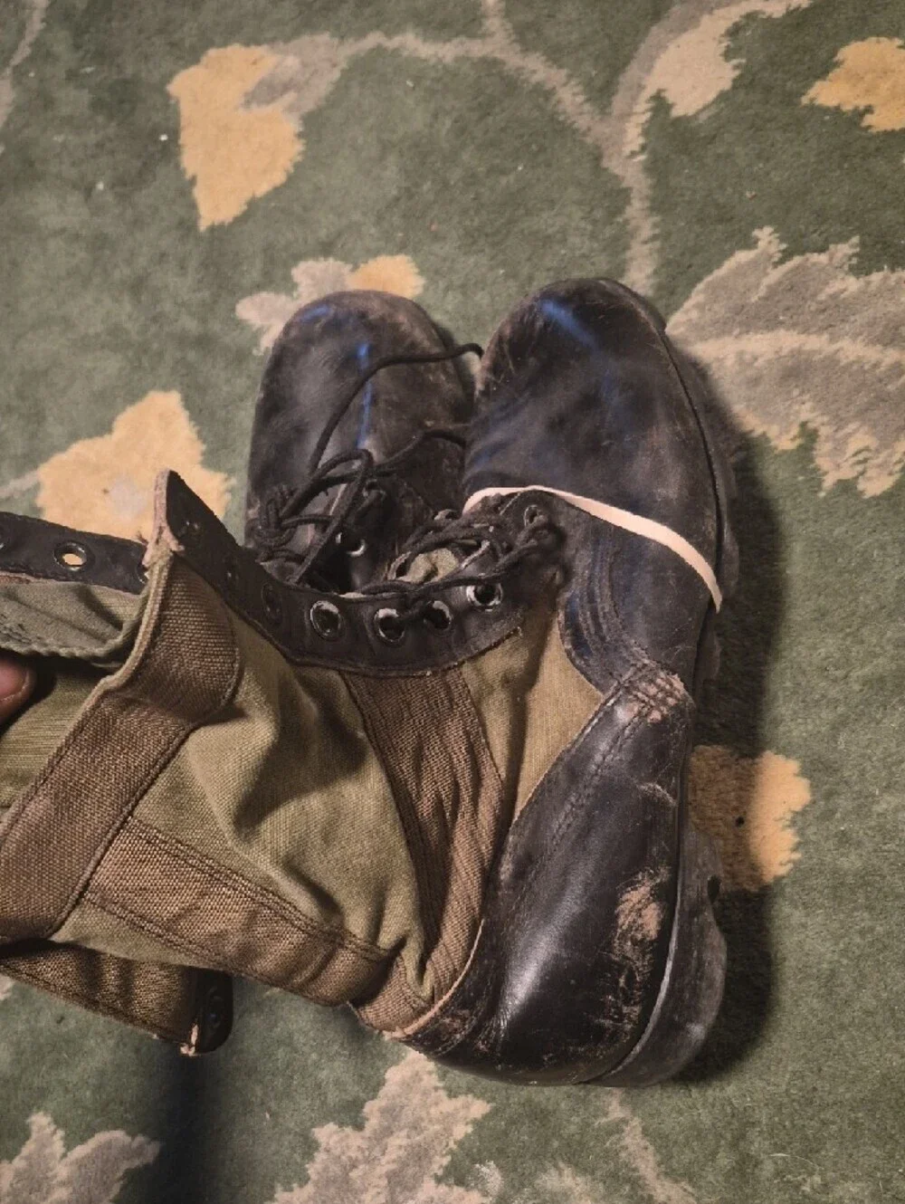 vintage boots rugged lace