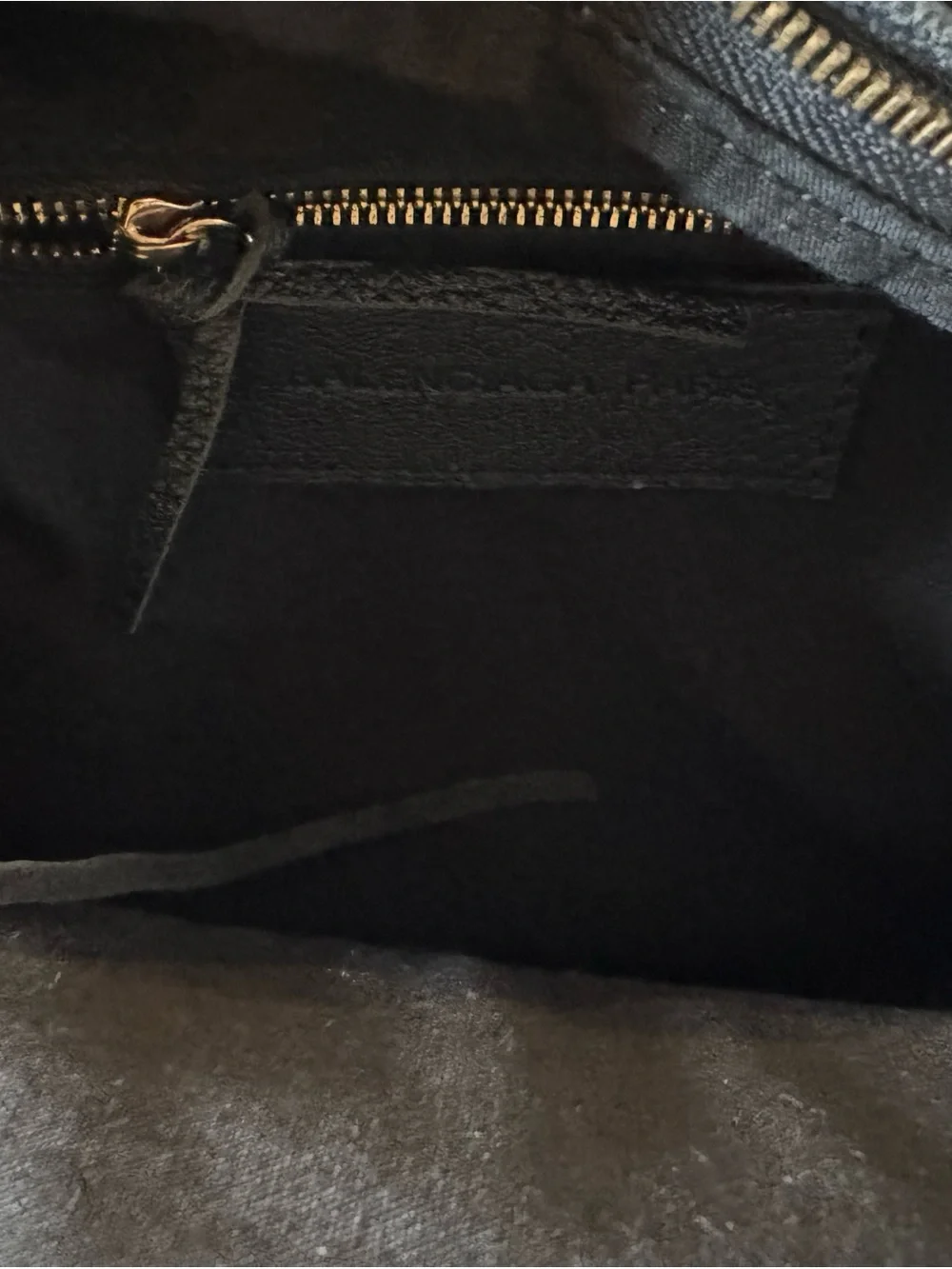 Balenciaga black leather