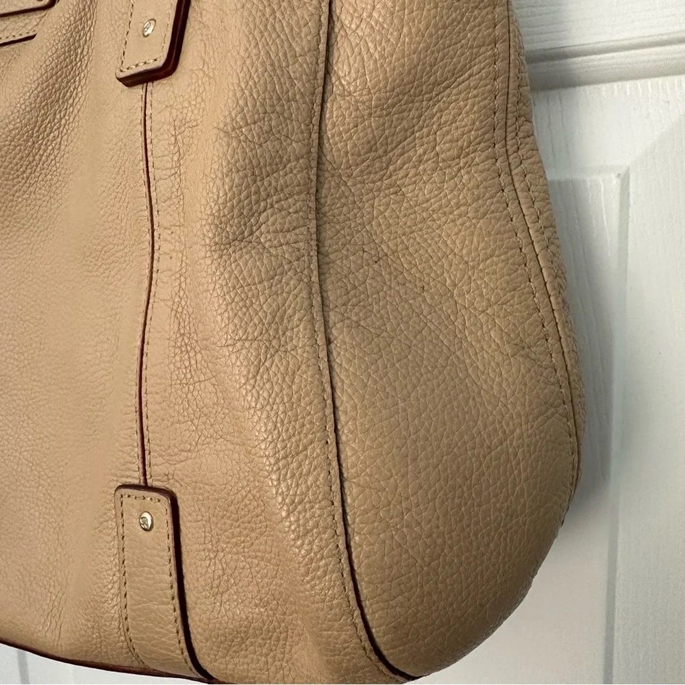 Kate Spade Teegan Berkshire Shoulder Bag Purse Pebble Leather Cafe Tan Beige