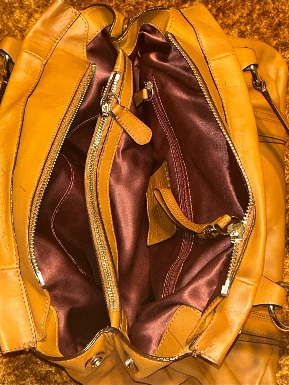Coach leather shoulder
