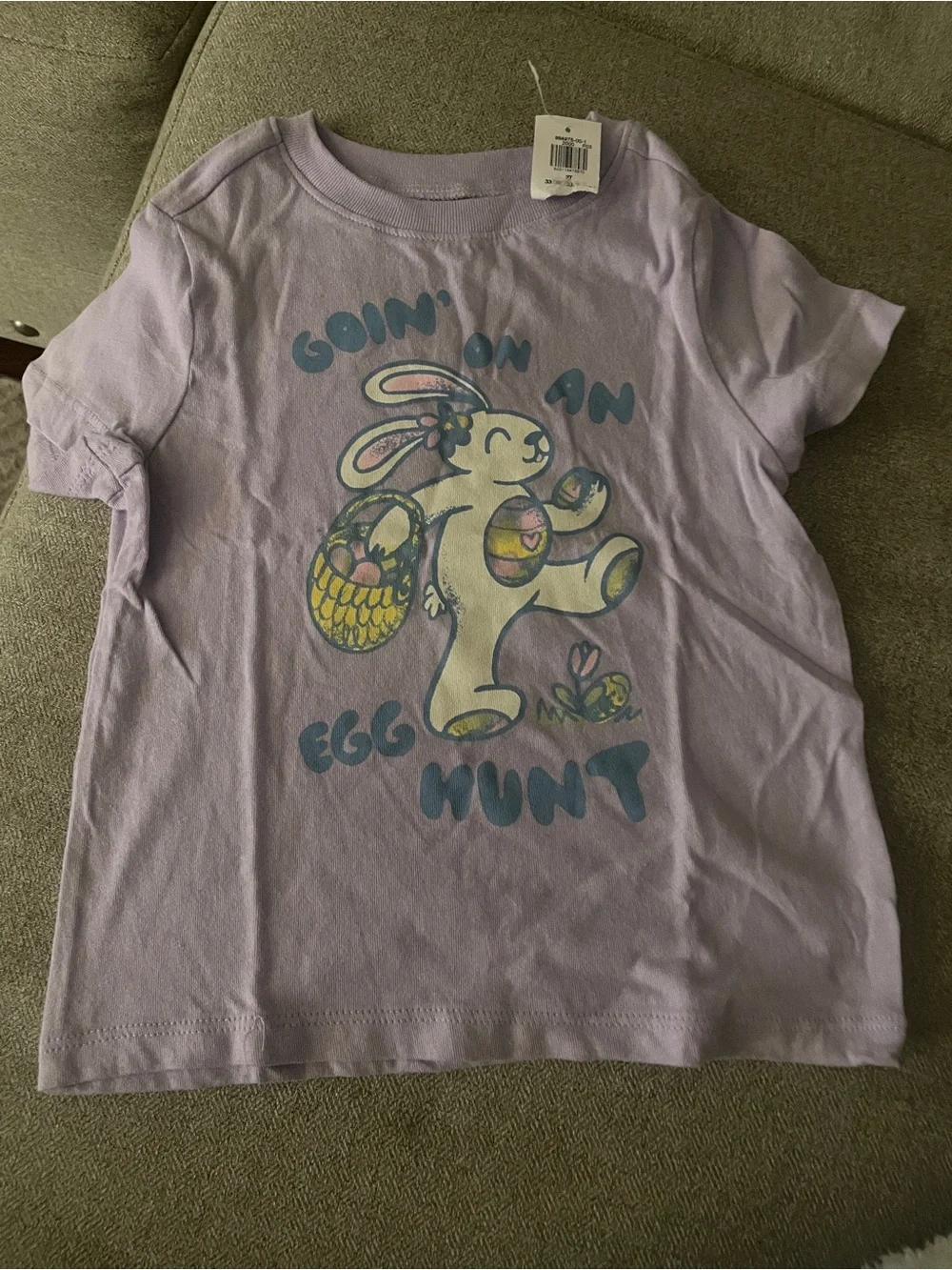 Old Navy Lavender Bunny Graphic Short Sleeve Tee