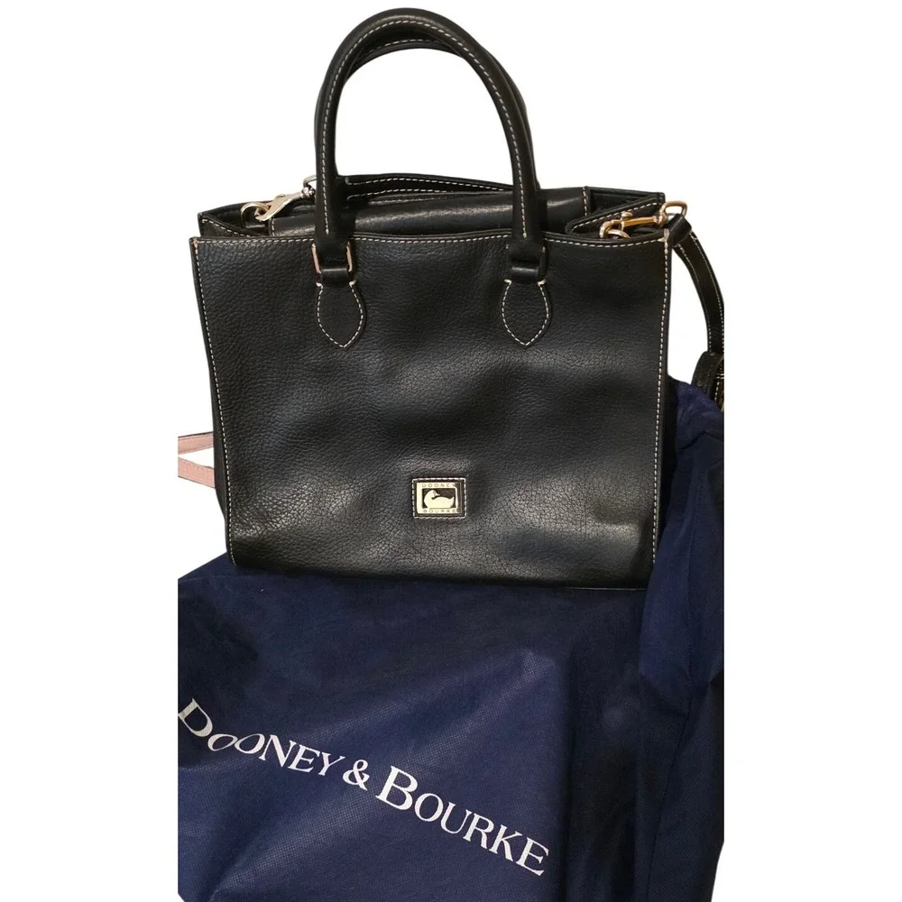 Vintage Purse Dooney & Bourke J4486095 Leather Satchel Women Black