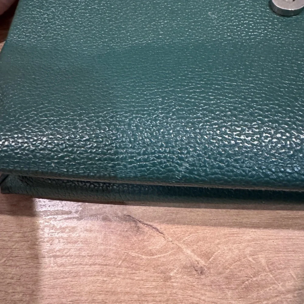 Guy Laroche Dark Green Envelope Clutch