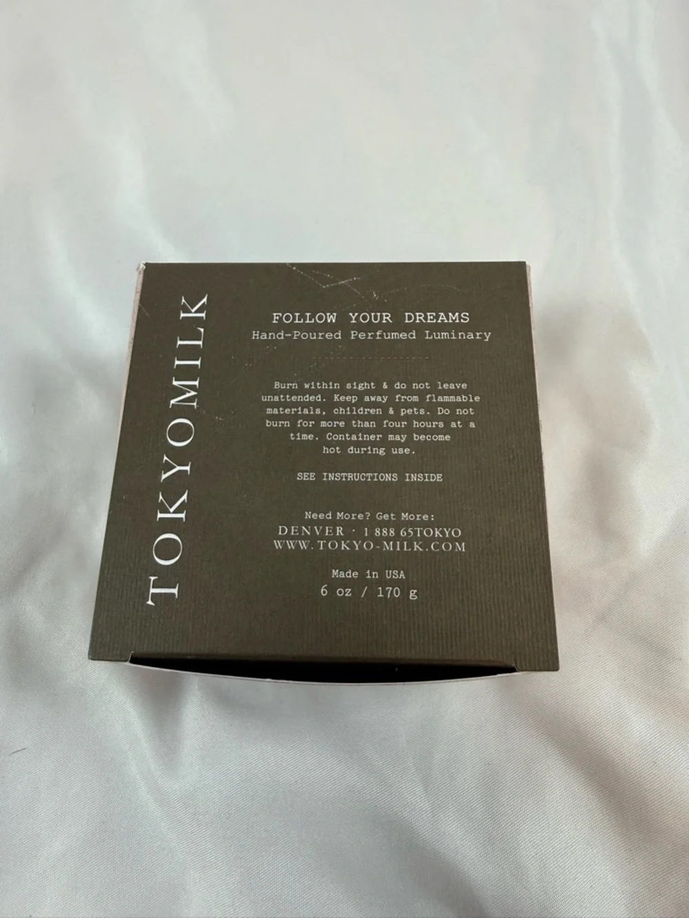 Tokyomilk Follow‎ Your Dreams Perfumed Luminary Candle 6oz Tokyo Milk