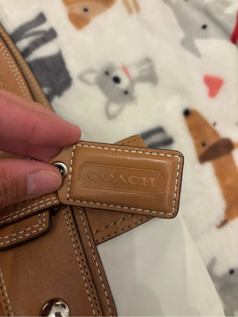 Coach leather shoulder