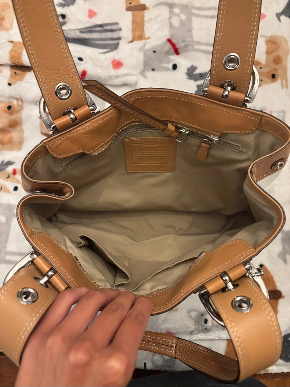 Coach leather shoulder