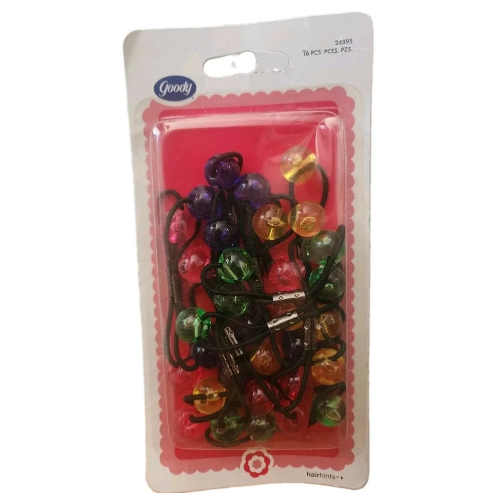 NIP LOT 2 Vintage Goody Girls 2002 (16) (6) Twin Bead Ponytail Holders Knockers