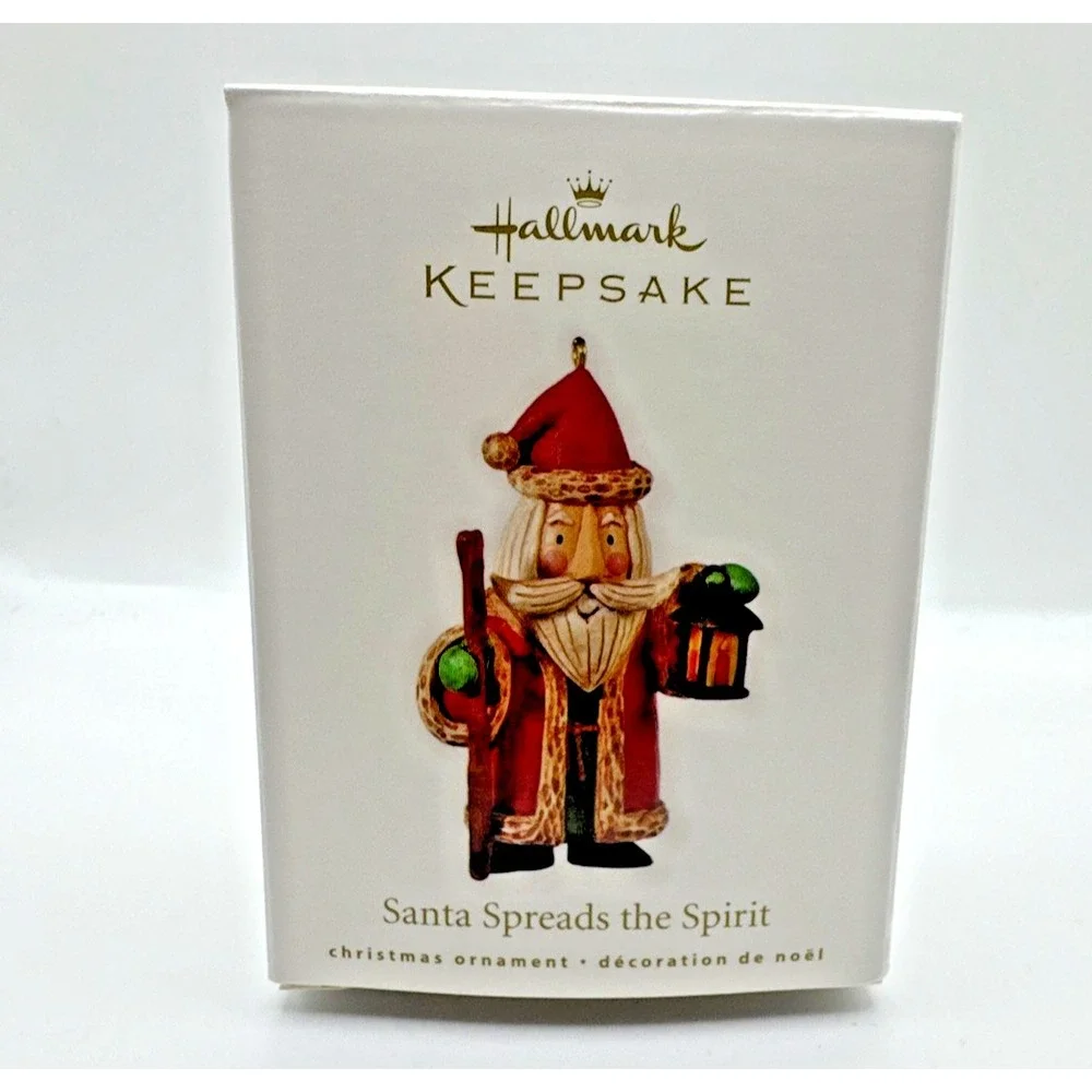 Hallmark Keepsake 2010 Santa‎ Spreads The Spirit Christmas Ornament Lantern NIB
