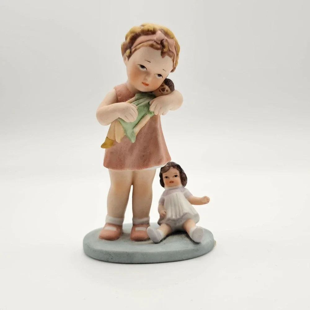 Bessie Pease Gutmann Love is Blind‎ Girl Holding Doll Figurine 1985