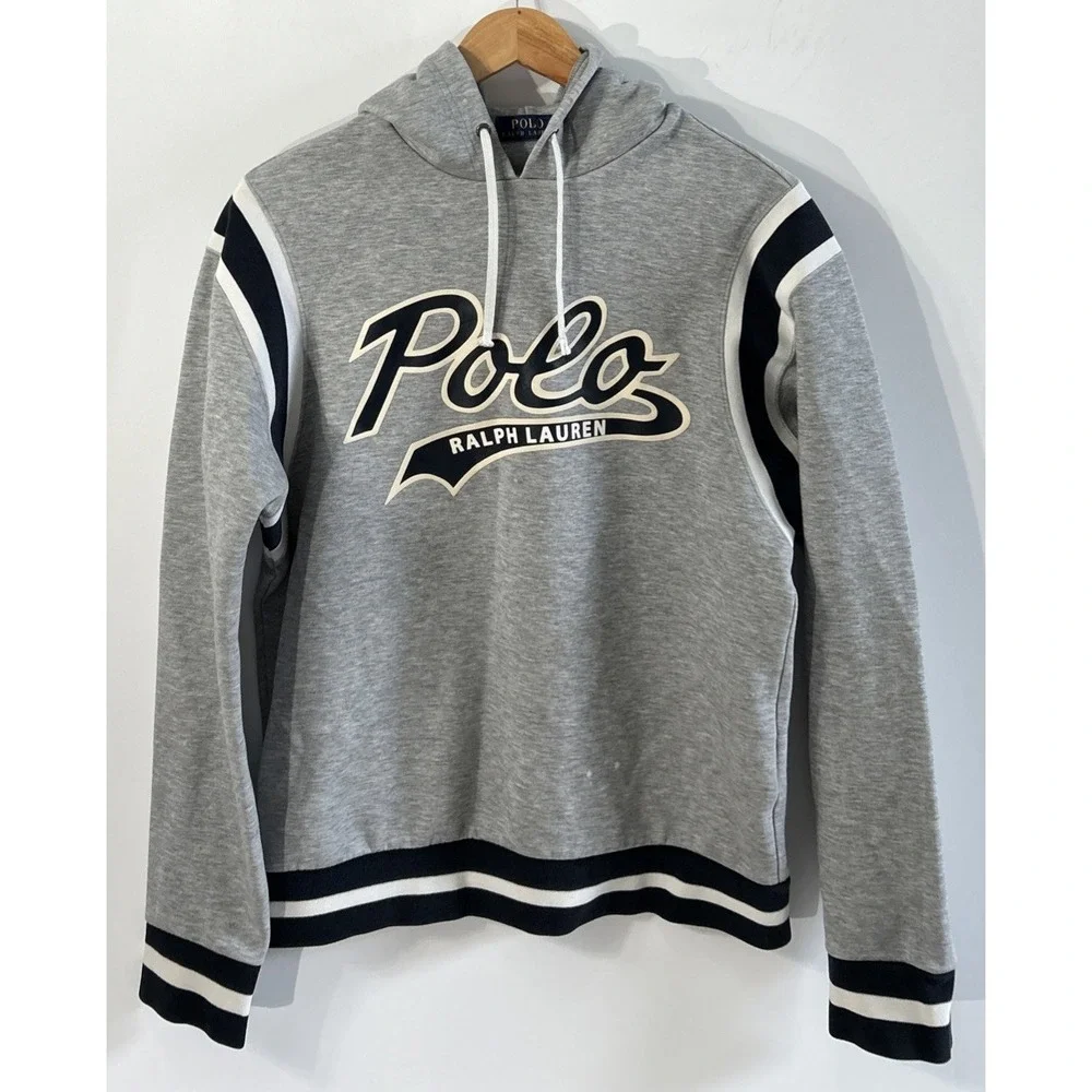 Polo Ralph Lauren Script Spellout Hoodie Pullover Sweatshirt Mens Sz Small