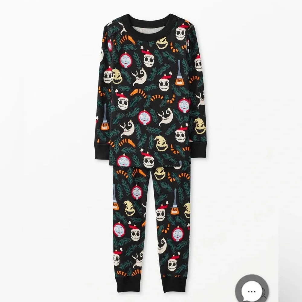 Hanna Andersson Disney The Nightmare Before Christmas HannaJams Pajama Set sz 4