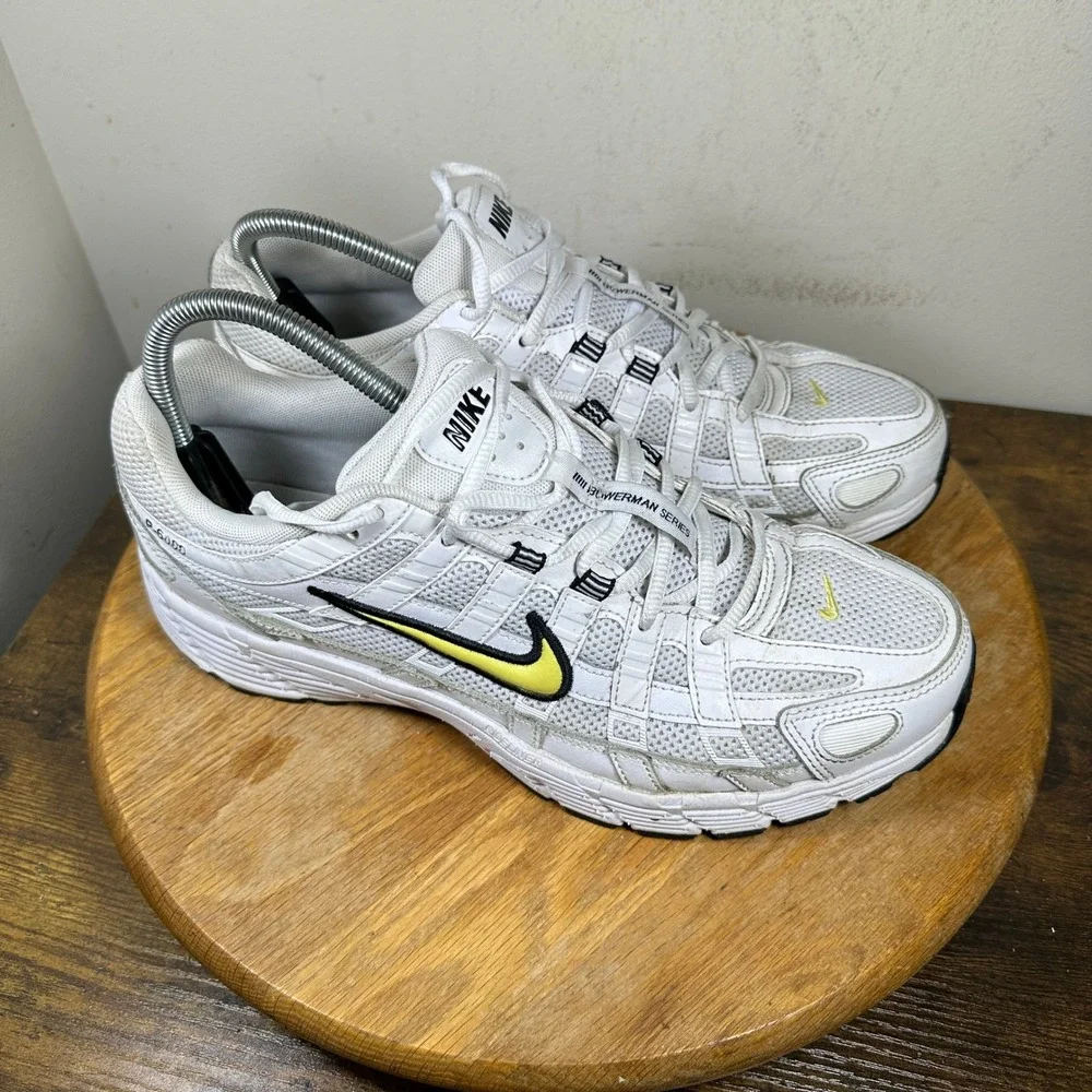 Nike P-6000 Bowerman Series White Black Yellow Mens Shoes FN4294-100 9.5