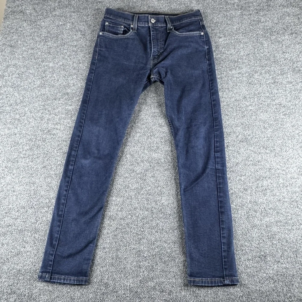 Levis 512 Jeans Mens 30x32 Blue Dark Wash Denim Slim Fit Tapered Skinny Workwear