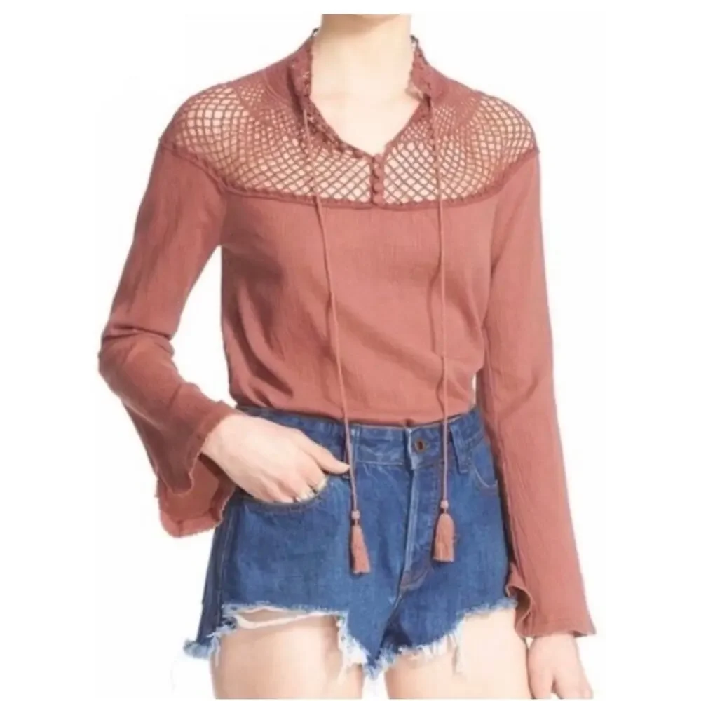Free People / On‎ The Island Blouse / sz M