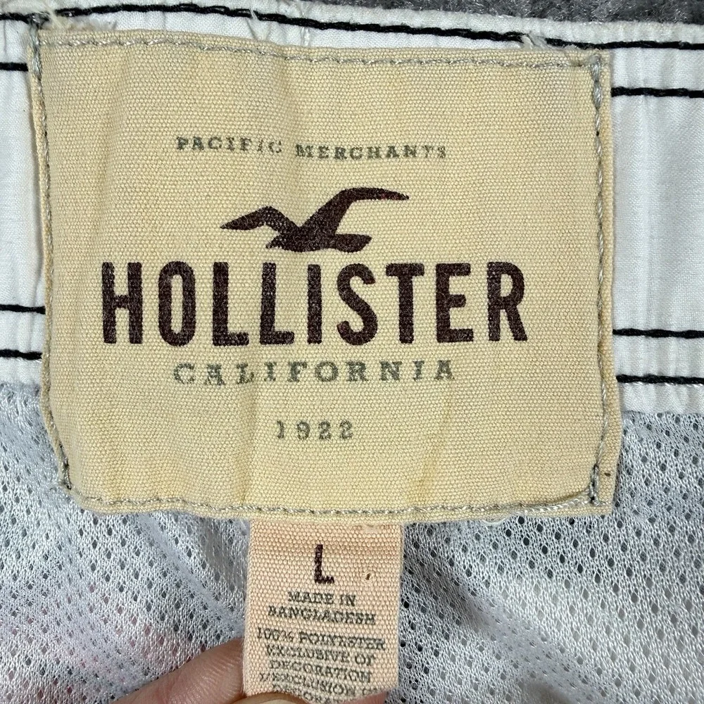 Hollister Swim Trunks Men's Large‎ Blue Floral Hawaiian Hibiscus Board Shorts